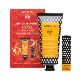 Apivita Promo Winter Wonders Honey με Κρέμα Χεριών Εντατικής Ενυδάτωσης, 50ml & Lip Care Μέλι, 1 τεμάχιο, 1 σετ