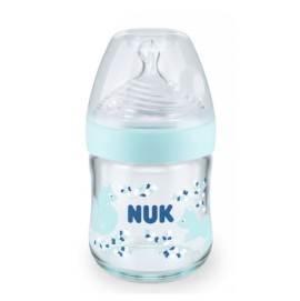 Nuk Nature Sense Even Softer Series (10.747.112) Γυάλινο Μπιμπερό με Θηλή Σιλικόνης Μεγεθος S, 0-6m, 120ml