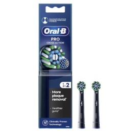 Oral-B Cross Action Black Edition Clean Maximiser Μαύρες Ανταλλακτικές Κεφαλές για Ηλεκτρικές Οδοντόβουρτσες, 2τμχ