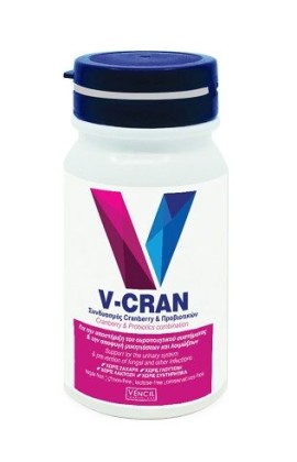 Vencil V-Cran Συμπλήρωμα Διατροφής με Cranberry και Προβιοτικά, 60 κάψουλες