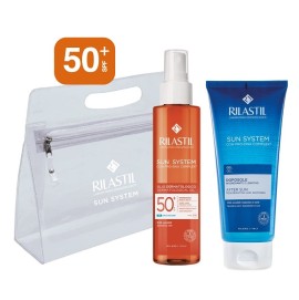 Rilastil Promo Pack Sun System Dermatological Oil SPF50+ 200ml & Δώρο After Sun Gel 200ml & Νεσεσέρ Λευκό