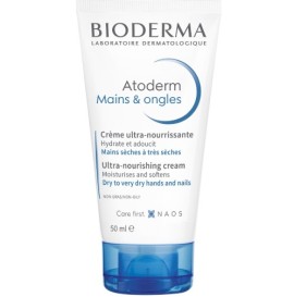 Bioderma Atoderm Mains & Ongles Εξαιρετικά Επανορθωτική & Ενυδατική Κρέμα Χεριών & Νυχιών για Κανονικό προς Ξηρό Δέρμα, 50ml