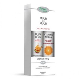 Power Health Multi + Multi Στέβια 24 Αναβράζοντα δισκία & Vitamin C 500mg 20 Αναβράζοντα Δισκία ΔΩΡΟ