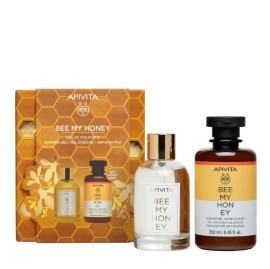 Apivita Bee My Honey Promo Eau De Toilette Unisex Άρωμα, 100ml & Δώρο Shower Gel Αφρόλουτρο Σώματος, 250ml, 1σετ